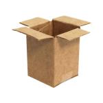 Caja Kraft de Cartón Ondulado Simple de 3x3x4 cm