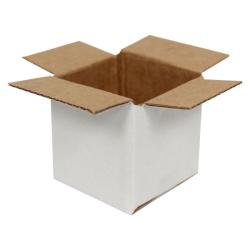 Caja Blanca de Cartón Ondulado Simple de 5x5x5 cm