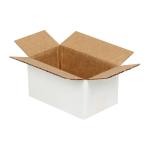 6,5x3,5x3,5x3 cm Caja Blanca de Cartón Ondulado Simple