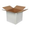 30x30x30 cm Caja Doble de Cartón Ondulado Blanco