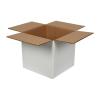 30x30x30 cm Caja Doble de Cartón Ondulado Blanco