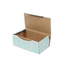 22,5x12x8 cm Caja Estampada Turquesa