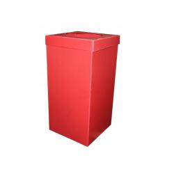 Papelera de Reciclaje Roja 35x35x70 cm