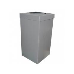 Papelera de Reciclaje Gris 35x35x70 cm