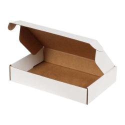47x34x8 cm Caja Ziplock Doble Corrugada Blanca