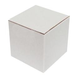 5x5x5 cm Caja de Cartón Blanco Ondulado Simple