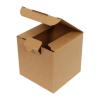 10,5x10,5x8 cm Caja de Cartón Kraft Simple Ondulado