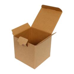 10,5x10,5x8 cm Caja de Cartón Kraft Simple Ondulado