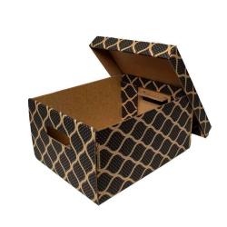 35x27x18cm Caja Negra - Ziplock Box Kraft
