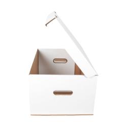 46,5x34x24 cm Caja Blanca Doble Corrugado Cerrada